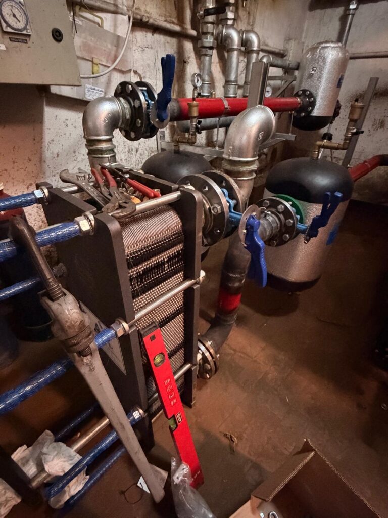 Scambiatore a piastre in centrale termica